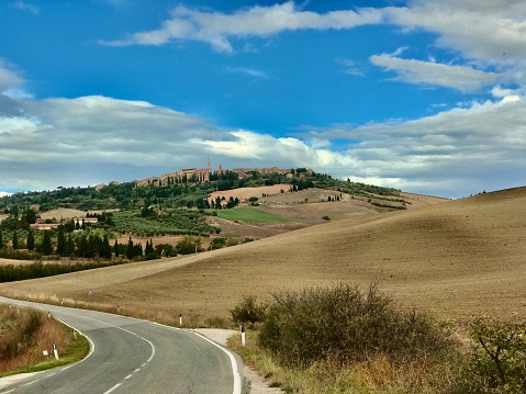 Tuscany is a region in central Italy famous for rolling hills and picturesque panoramas.