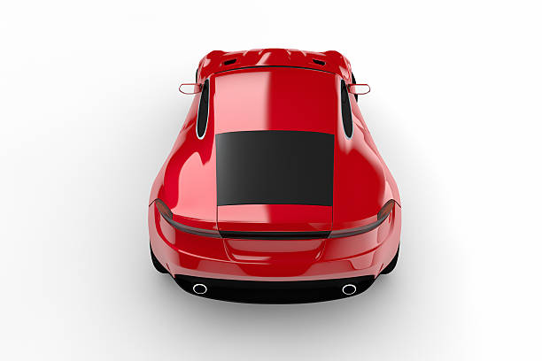 istock Red sport car on white background 175386868