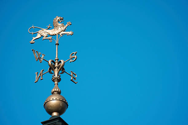 istock Weathervane with Lion Blue Sky 175386887