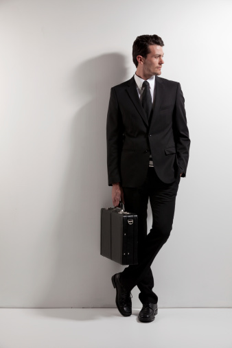Businessman holding a briefcase