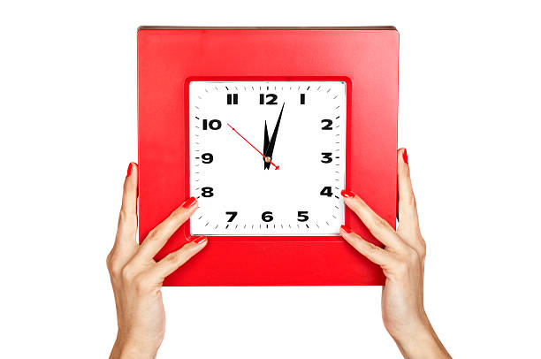 leggere l'ora - clock time clock hand urgency foto e immagini stock
