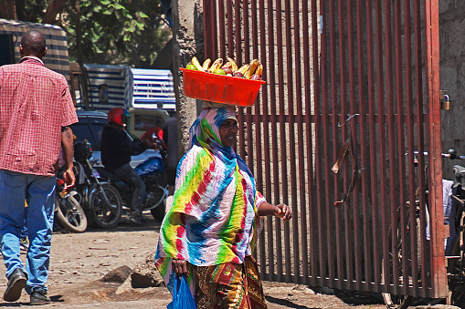Arusha, Tanzania - 03 Jan 2017: The woman in Arusha city, Tanzania