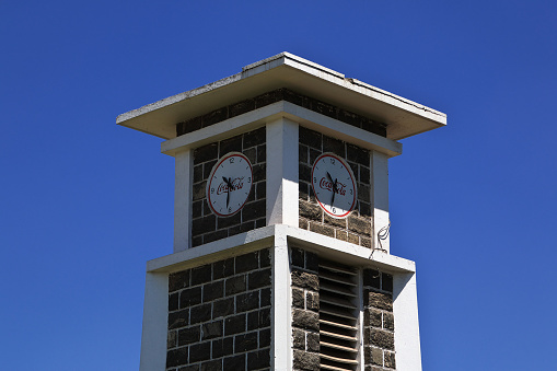 Arusha, Tanzania - 03 Jan 2017: The clock tower in Arusha city in Tanzania, Africa