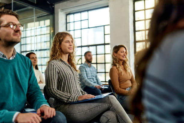 istock Young freelancers having a seminar in board room. 1753875511