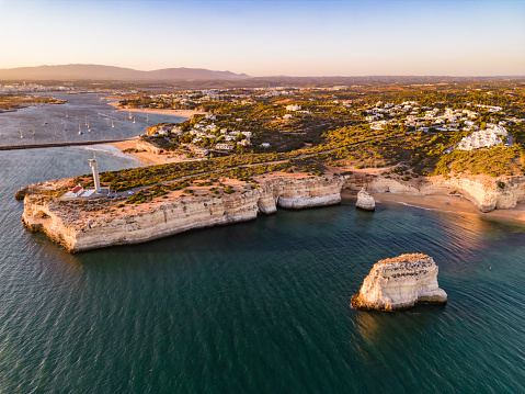 Caneiros beach in Ferragudo, Algarve, Portugal