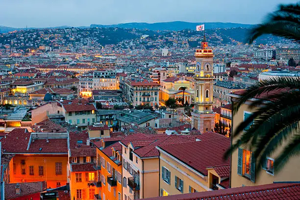 Photo of Landscape image of Cote D'azur, Nice at night