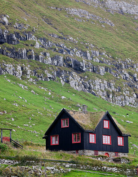 istock Black Turf Home in Kirkjubour Faroe Islands 175387715