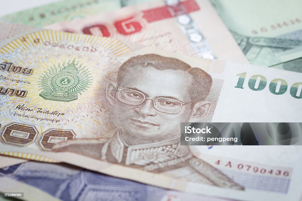 ,-Baht - Lizenzfrei Thailändische Geldmünze Stock-Foto