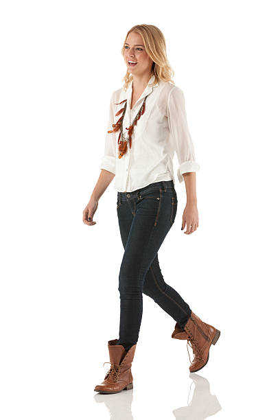 istock Happy beautiful woman walking 175388329