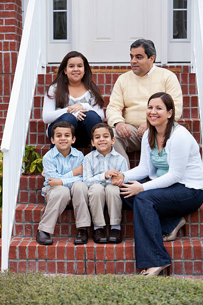 istock Latin family of five 175388426