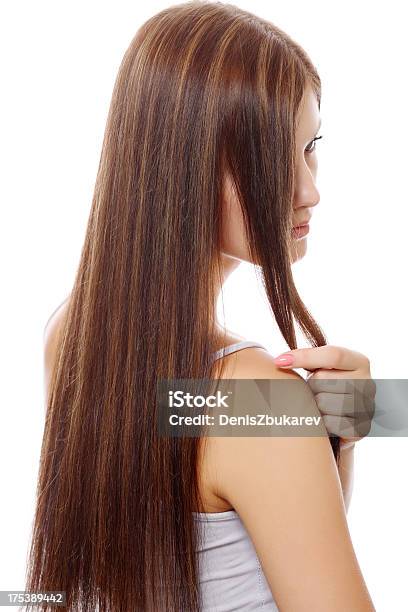 Portrait Of Young Woman With Long Hair Stock Photo - Download Image Now - 20-29 Years, Adult, Adults Only