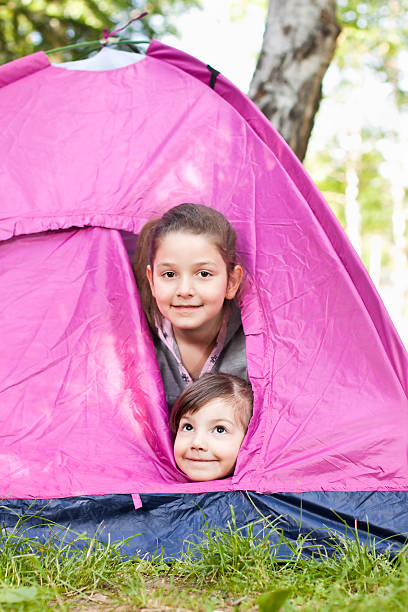 istock Two little girls Having Fun In Tent 175389620