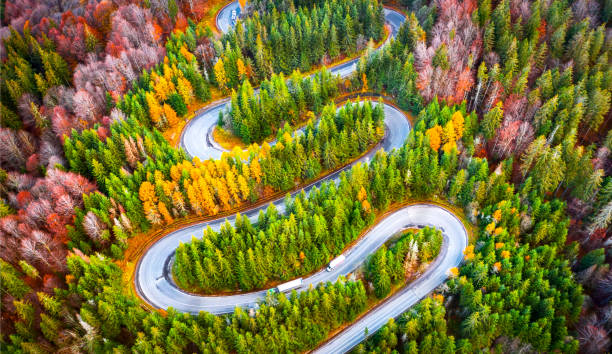 istock Cheia, Romania - Famous winding road on Bratocea Pass, Carpathian Mountains. 1753896940