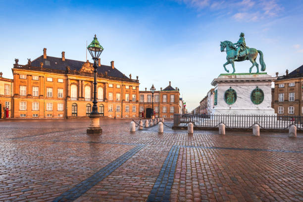 istock Copenhagen, Denmark. Morning sunrise light in Amalienborg Square. 1753897417