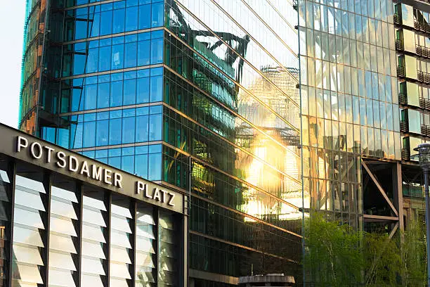 "Modern architecture on Postdamer Platz in Berlin, Germany.See also:"