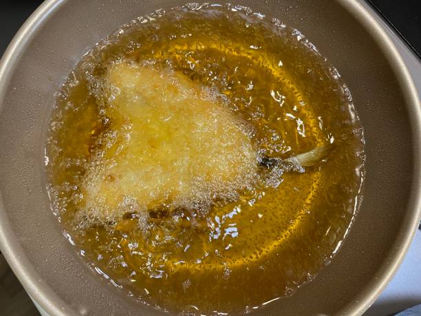 istock Golden horse mackerel fried in oil. 1753898027