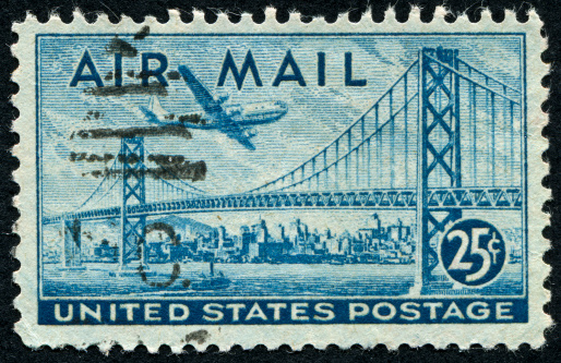 Cancelled Stamp From The United States Featuring The Bridge That Connects San Francisco And Oakland In The State Of California.
