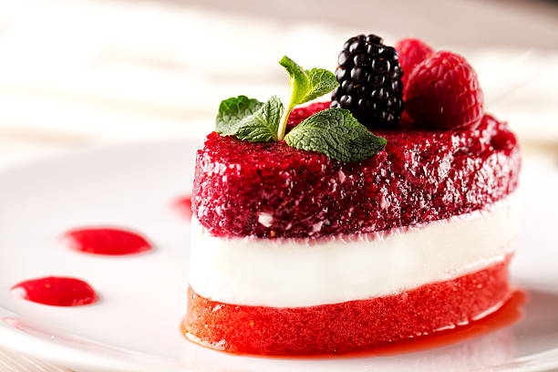 istock Delicious panna cotta with berries 175390962