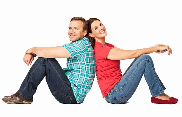 istock Mature Couple Sitting Together - Isolated 175391553