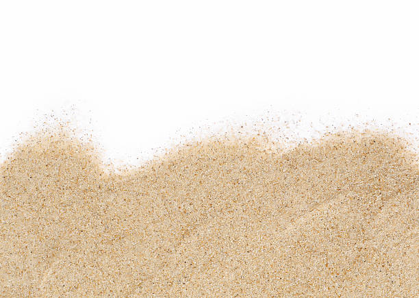 Sand on white background  sand stock pictures, royalty-free photos & images