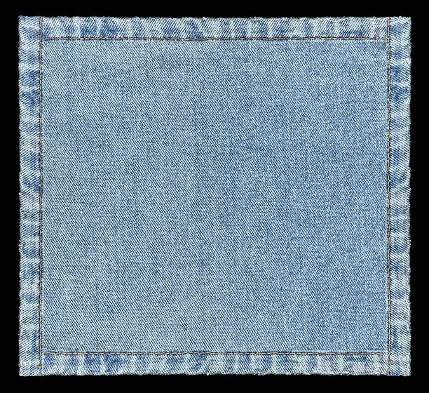 Photo of Denim jeans frame background textured isolated