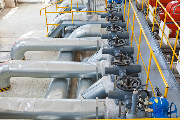 o equipamento de pipeline - valve chemical plant oil industry imagens e fotografias de stock