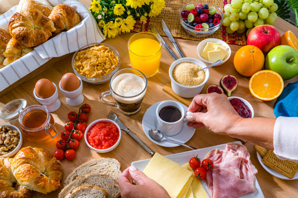 istock Woman eating healthy Continetntal breakfast 1753928538