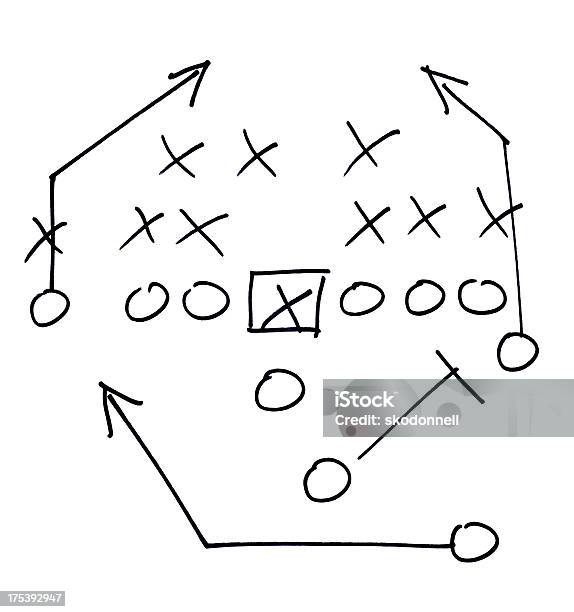 Football Play Stock Photo - Download Image Now - American Football - Sport, Playing, Letter X