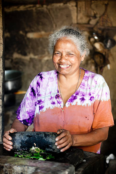 Sri Lankan woman cooking