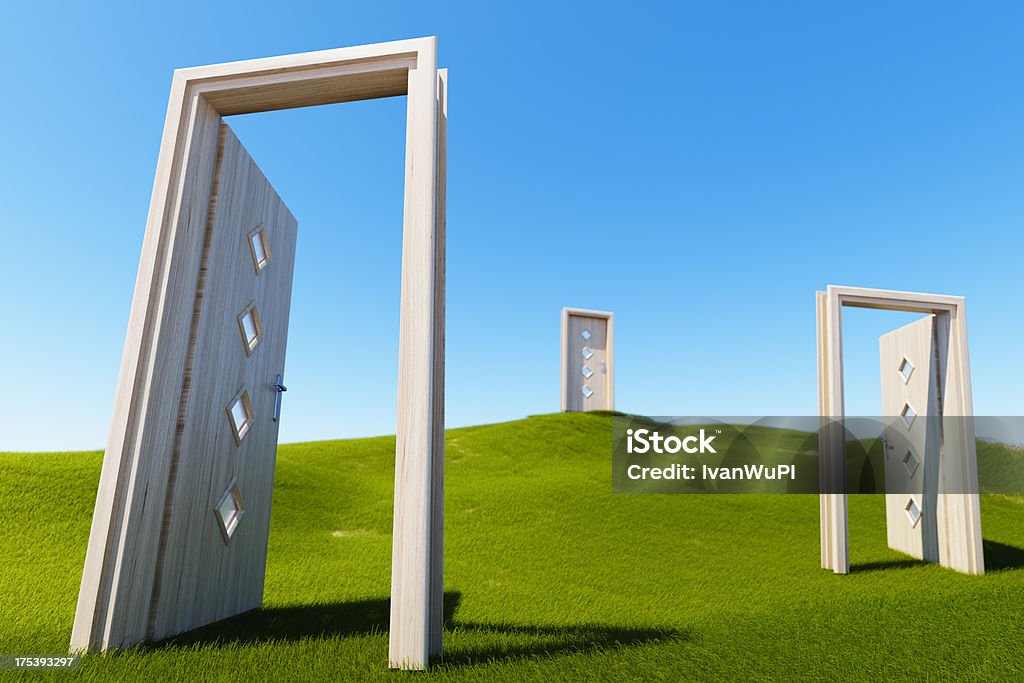 Двери возможности - Стоковые фото Трёхразмерный роялти-фри