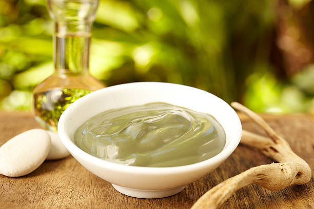Grape seed oil and avocado mud mask spa treatment