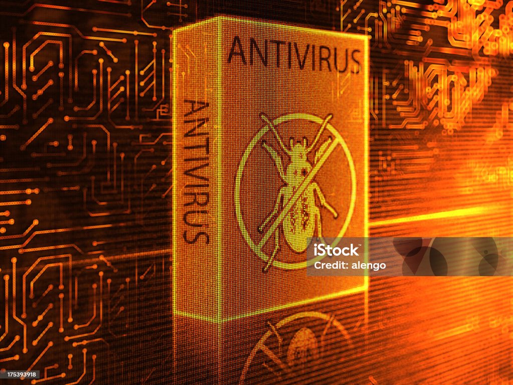 Антивирус (Gold) - Стоковые фото Абстрактный роялти-фри