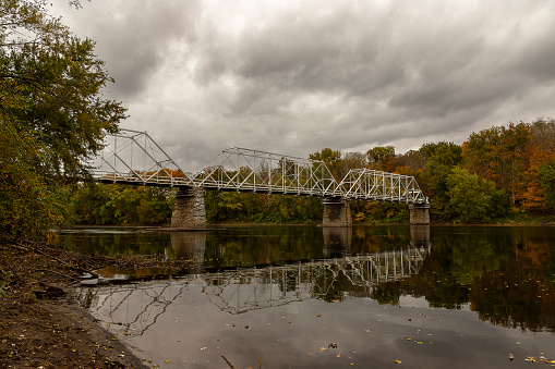Dingmans Ferry Bridge crosses the Delaware River