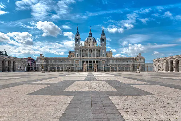 La Almudena Cathedral  of Madrid. Cathedral from the square of the royal palaceSimilar images from my portfolio: