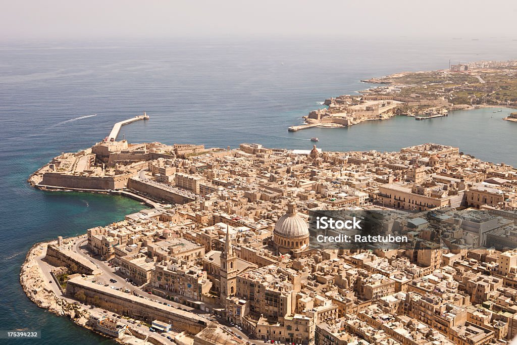 Вид с воздуха Box 146 Valletta, Malta. Из легких самолетов - Стоковые фото Мальта роялти-фри