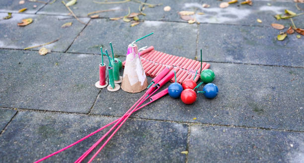 istock Fireworks. Little pyrotechnics and firecrackers. New Year's eve 2024 assortment. 1753945184
