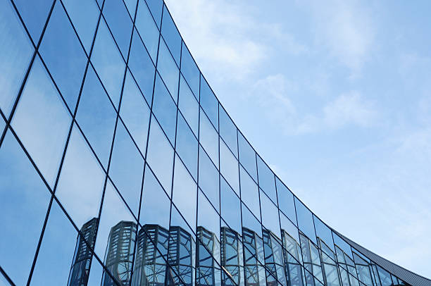 istock Steel and glass business background 175394623