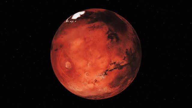 Mars floating in space. Images used in this render provided by NASA.