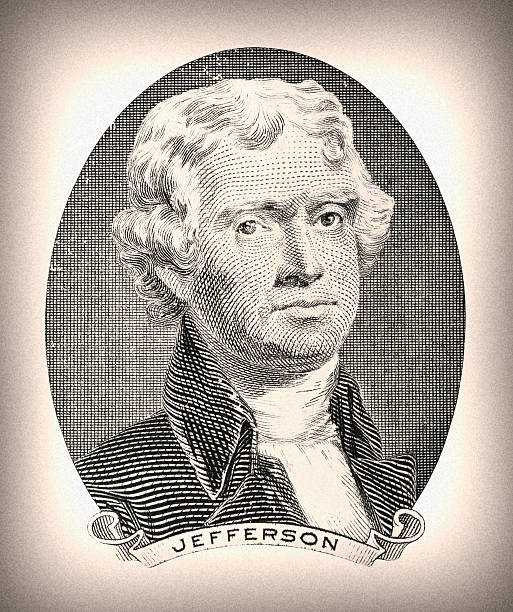 istock Money. President Thomas Jefferson retro portrait 175395045