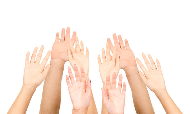 istock Volunteer arm raised on white background 175395060