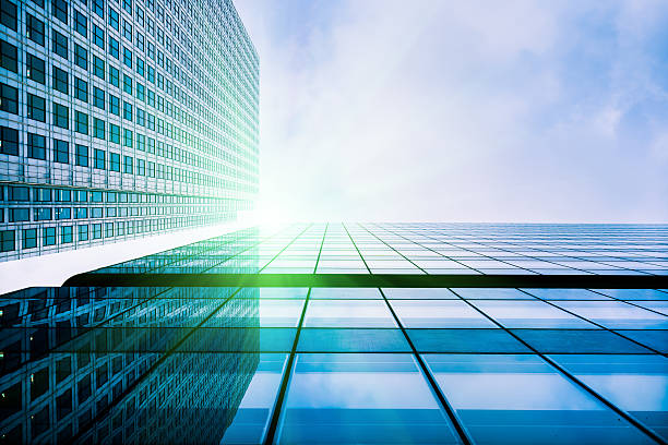Financial District Glass Buildings, London