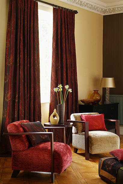istock Interior of two stylish chair In Window 175395832