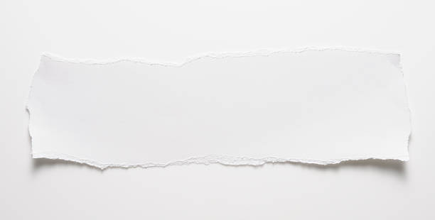 istock Torn piece of white paper on white background 175395981