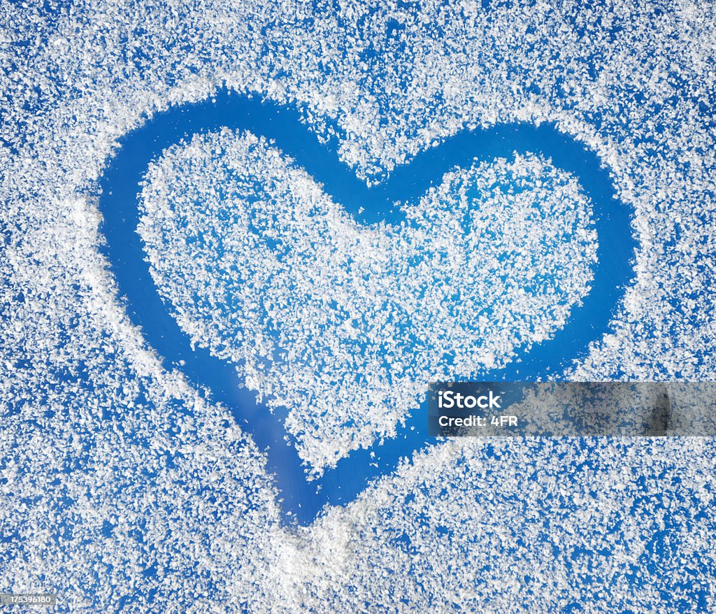 Снег сердце, Frozen Window (XXXL) - Стоковые фото I Love You - английское словосочетание роялти-фри