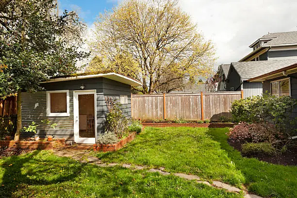 Photo of Cute little garden shed in back yard