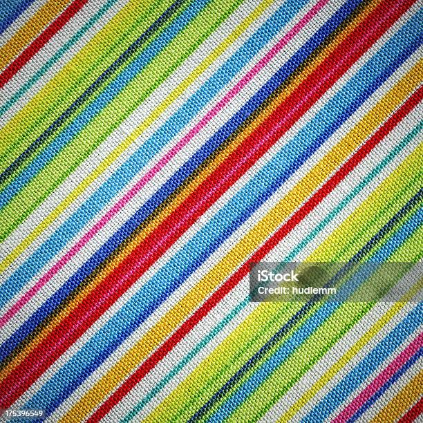 Multicolor Striped Cotton Fabric Background Textured Stock Photo - Download Image Now