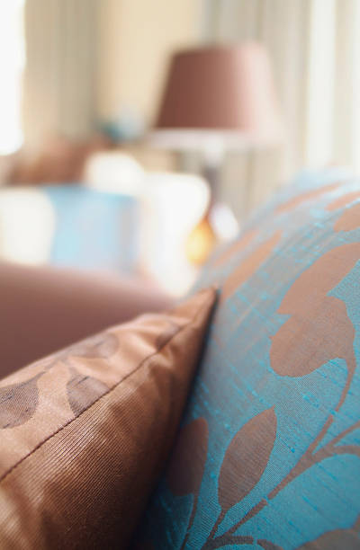 istock Close up of cushions settee in window 175396645