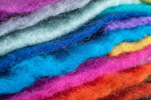 colored felt cloth stock photo