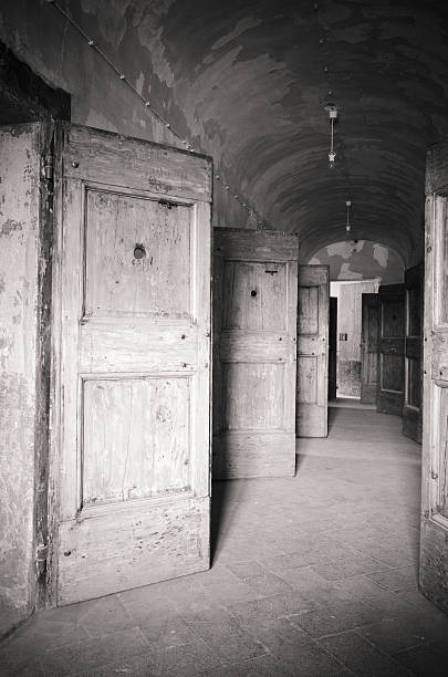 istock Old ruined abandonated prison cells 175397173