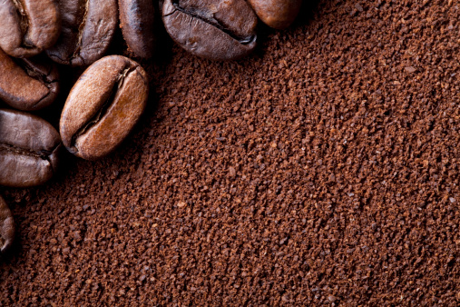 Coffee beans and ground coffee.To see more Coffee images click on the link below: